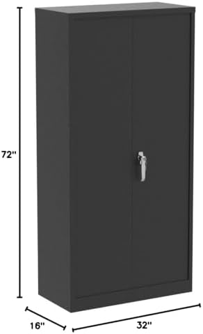 INTERGREAT Metal Storage Cabinet with Lock, 72" H Lockable Metal Storage...
