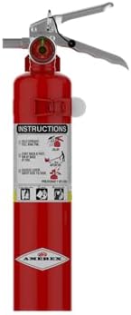Amerex B417, 2.5 lb. ABC Dry Chemical Class A B C Fire Extinguisher with Wall...