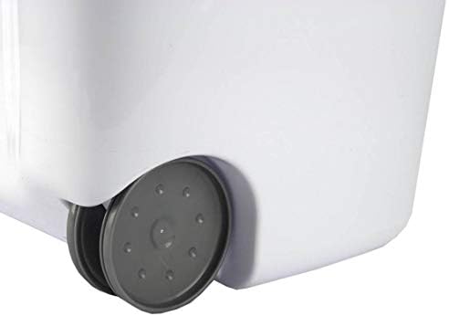 Sterilite Ultra Wheeled Laundry Hamper with Lid, Handle and Wheels for Easy R...