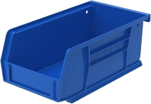 Akro-Mils 30220 AkroBins Plastic Storage Bins, 7"x4"x3", Blue,...