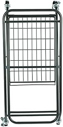 Artesa Verona Collapsible Laundry Cart with Basket, Black Large