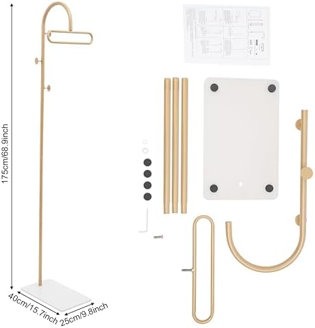 69"Retail Display Garment Rack, Metal Clothing Rack with Base and 3 Hook...