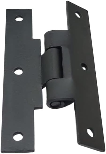 QCAA Black Steel Hinge Offset for Cabinet Door, 3/8", Matte Black, 12 Pa...