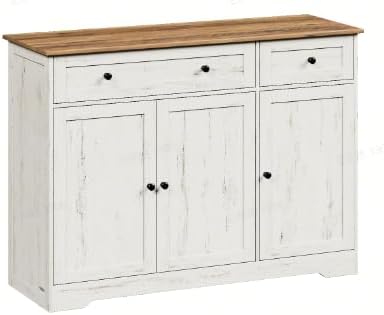 VASAGLE Buffet Cabinet, Sideboard, 3 Doors, 42.1 x 15.8 x 31.8 Inches