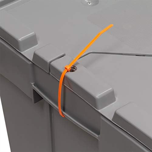 Akro-Mils 39170 Industrial Plastic Storage Tote with Hinged Attached Lid, (21...