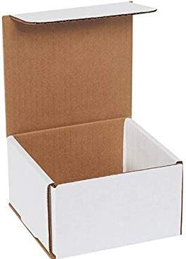 Secure Seal Shipping Boxes - 5x5x3" Mailers - White Foldable Corrugated ...