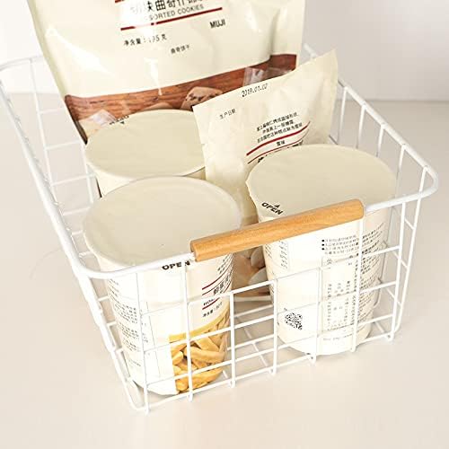 Kitchen Wire Baskets Farmhouse Decor Metal Food Storage Organizer, Household ...