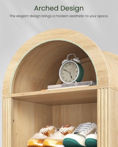 CHOEZON 71" Tall Arched Shoe Cabinet, 8-Tier Shoe Storage Cabinet, Shoe ...