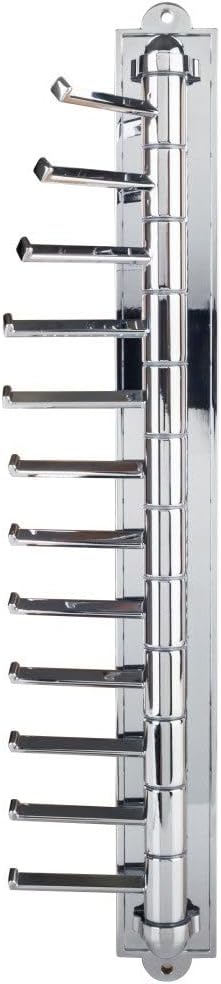 Polished Chrome Screw Mounted Cascading Tie Rack