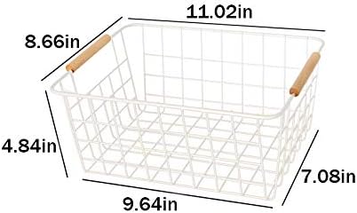 Kitchen Wire Baskets Farmhouse Decor Metal Food Storage Organizer, Household ...