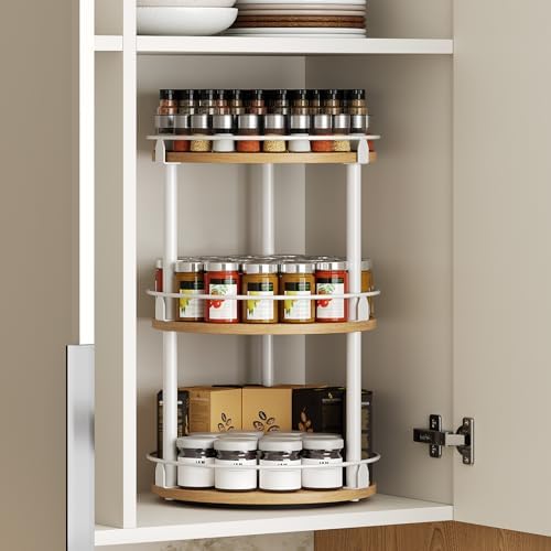 YATINEY 3-Tier Lazy Susan Organizer, Rotating Spice Rack, Spinning Organizer,...