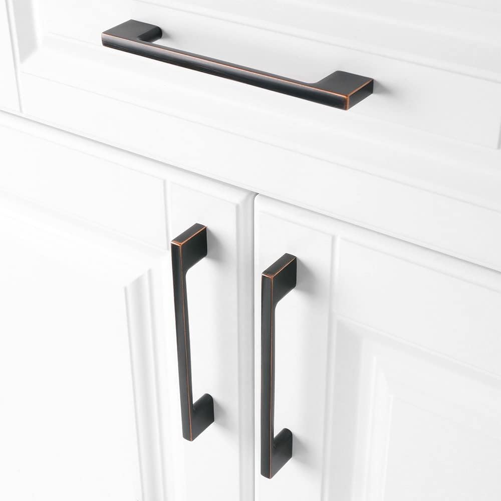 KOOFIZO 10 Pack 5 in Oil Rubbed Bronze Cabinet Pulls, Drawer Handles P01
