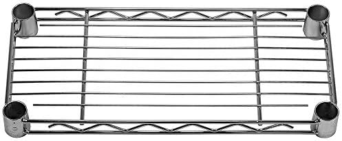 Shelving Inc. 8" d x 18" w Chrome Wire Shelving with 3 Tier Shelves