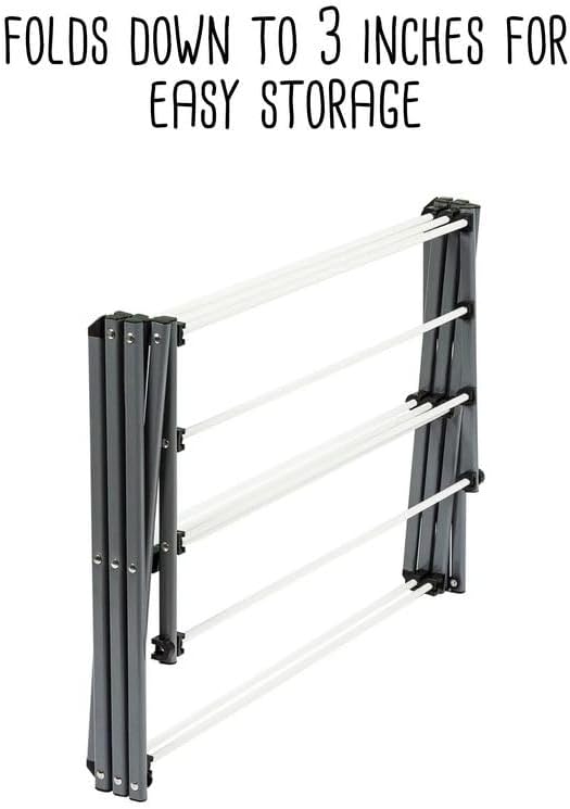Honey-Can-Do 6-Tier Collapsible Steel Clothes Drying Rack, 24 ft, White
