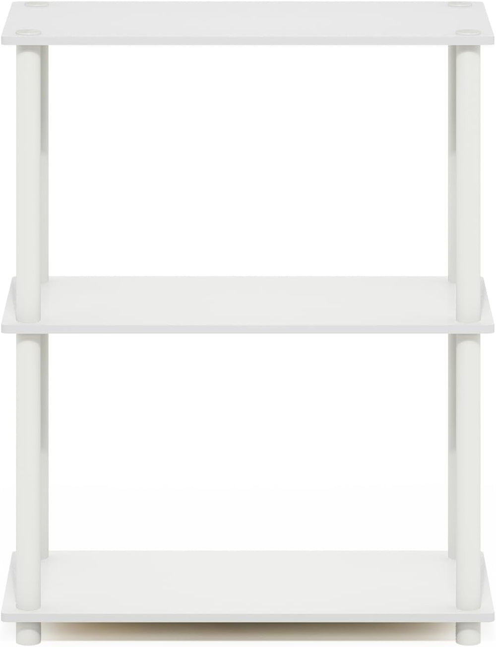 Furinno Turn-N-Tube Storage Shelves, 3-Tier Book Shelf, Corner Shelf, Toolles...