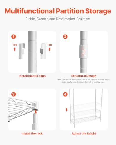 VEVOR Over the Washer and Dryer Storage Shelf, 3 Tier Laundry Room Drying Rac...