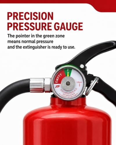 Ougist ABC Dry Chemical Fire Extinguisher, 5 lb, 3-A:40-B:C Rated, for Home, ...