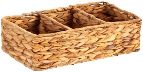 Farmlyn Creek 3-Section Rectangular Wicker Basket - Three Compartment Toilet ...