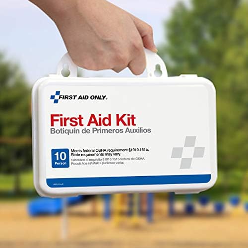 First Aid Only 10-Person Compact First Aid Kit for Home, Car & Work