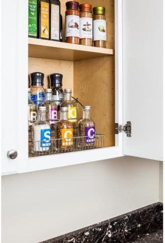 Hardware Resources 3-Tier Pull Down Spice Rack - Chrome-Finished Steel Retrac...