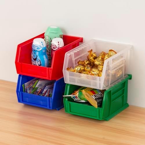 Akro-Mils 30210 AkroBins Plastic Storage Bins, Space-Saving Stackable Bins fo...