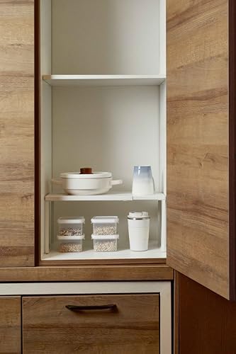 Nxconsu Expandable Cabinet Shelf, Shelf Riser for Cabinets, 11.8" White