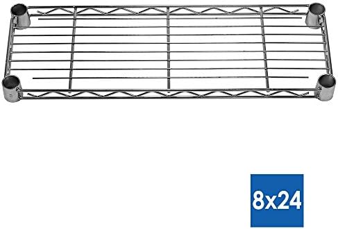 Shelving Inc. 8" d x 24" w x 84" h Chrome Wire Shelving with 6...