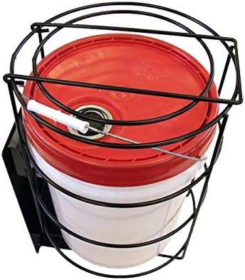 5 Gallon Bucket Locking Rack - Mountable - Heavy Duty- Safe Guard Chemical St...