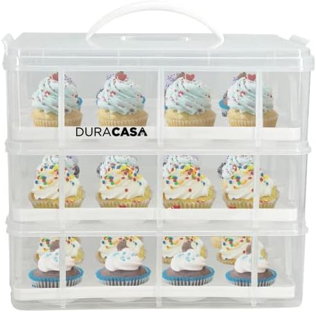 Cupcake Carrier, Cupcake Holder | Premium Upgraded Model Holds Cupcakes Stead...
