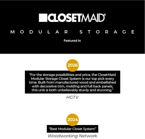 ClosetMaid Modular Storage Shelf Unit with 3 Shelves, White