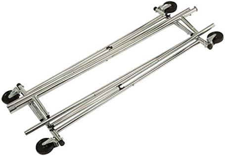 Richards Homewares Adjustable Rolling Garment Rack, 50 to 74.5 L x 22 W x 57 ...