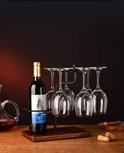 Red Wine Stemware Racks Kitchen Bar Table Decoration Metal Drying Rack Wine G...