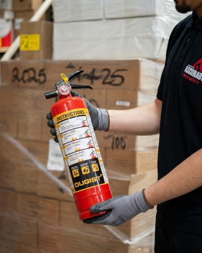 Ougist Home Fire Extinguisher, 2.5 lb ABC Dry Chemical 1-A:10-B:C, 1 Pack