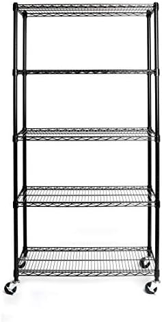 UltraDurable 5-Tier NSF Steel Wire Shelving, 36"W x 18"D x 75"...