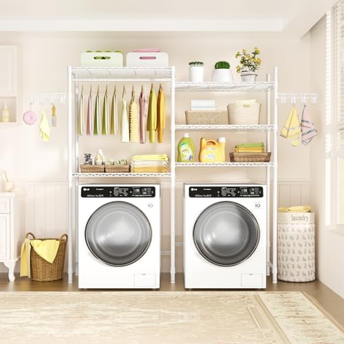 Ulif U6 Clothes Drying Rack, 5-Tier Over Washer and Dryer Shelves