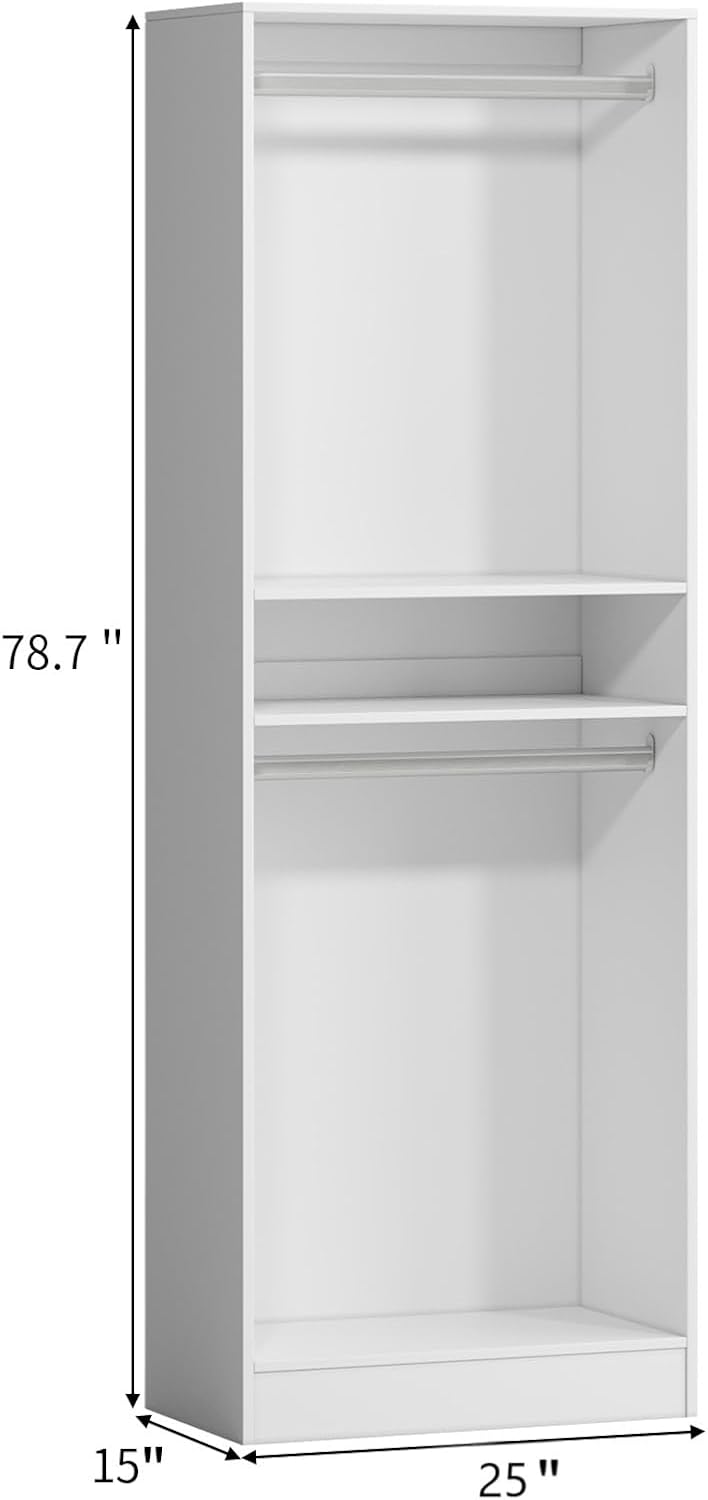 VOWNER 25''W Freestanding Closet System Walk-in Wardrobe Closet Tower