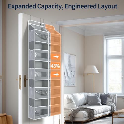 Yecaye 5-Tier Over The Door Organizer Dual-Column, 80lbs Load Over the Door S...