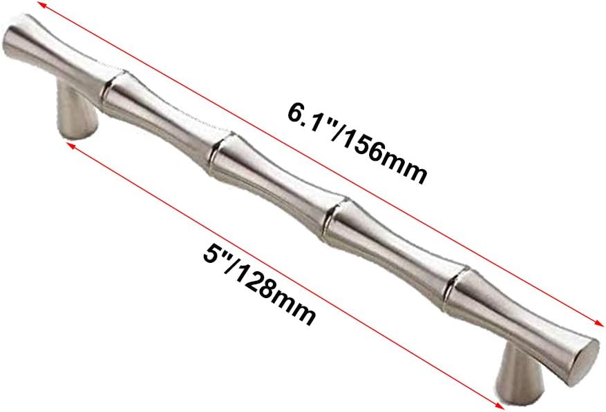 Cabinet Handles Bamboo Shape Kitchen Cupboard Dresser Closet Drawer Door Pull...