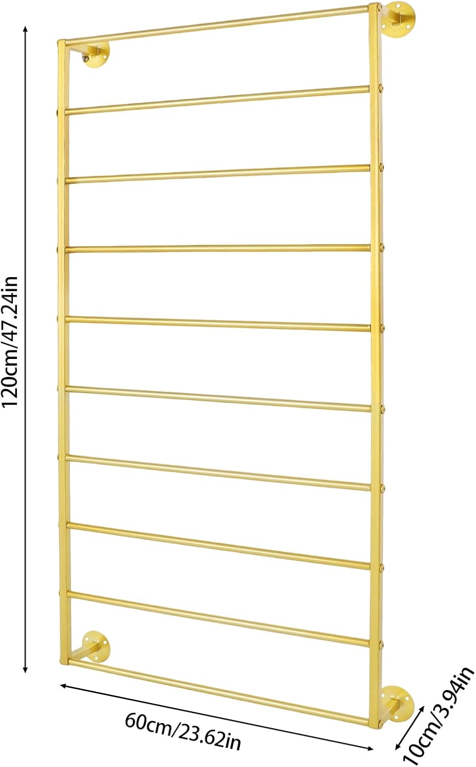 10 Tier Wall Mounted Rack,Scarf Display Stand,Belt Pants Hangers Scarves Hija...