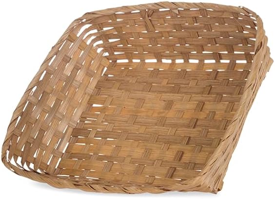 12 Pack Premium Handmade 12" x 9" Light Brown Bamboo Rectangular St...
