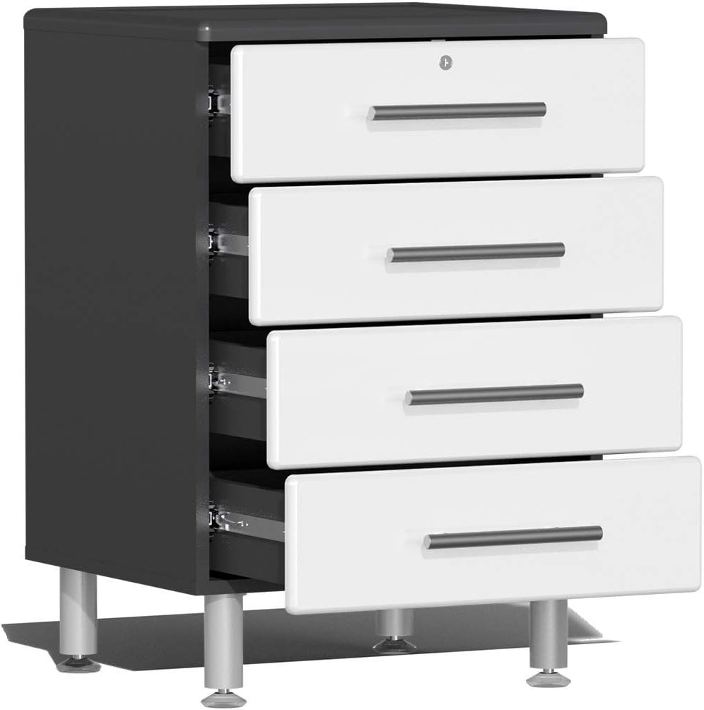 Ulti-MATE UG22050W 5-Piece Garage Cabinet Kit in Starfire White Metallic