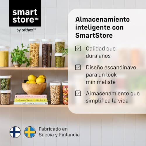 SmartStore Cereal Storage Containers, Set of 2x 2.4 L | Stackable, Clear, Fli...