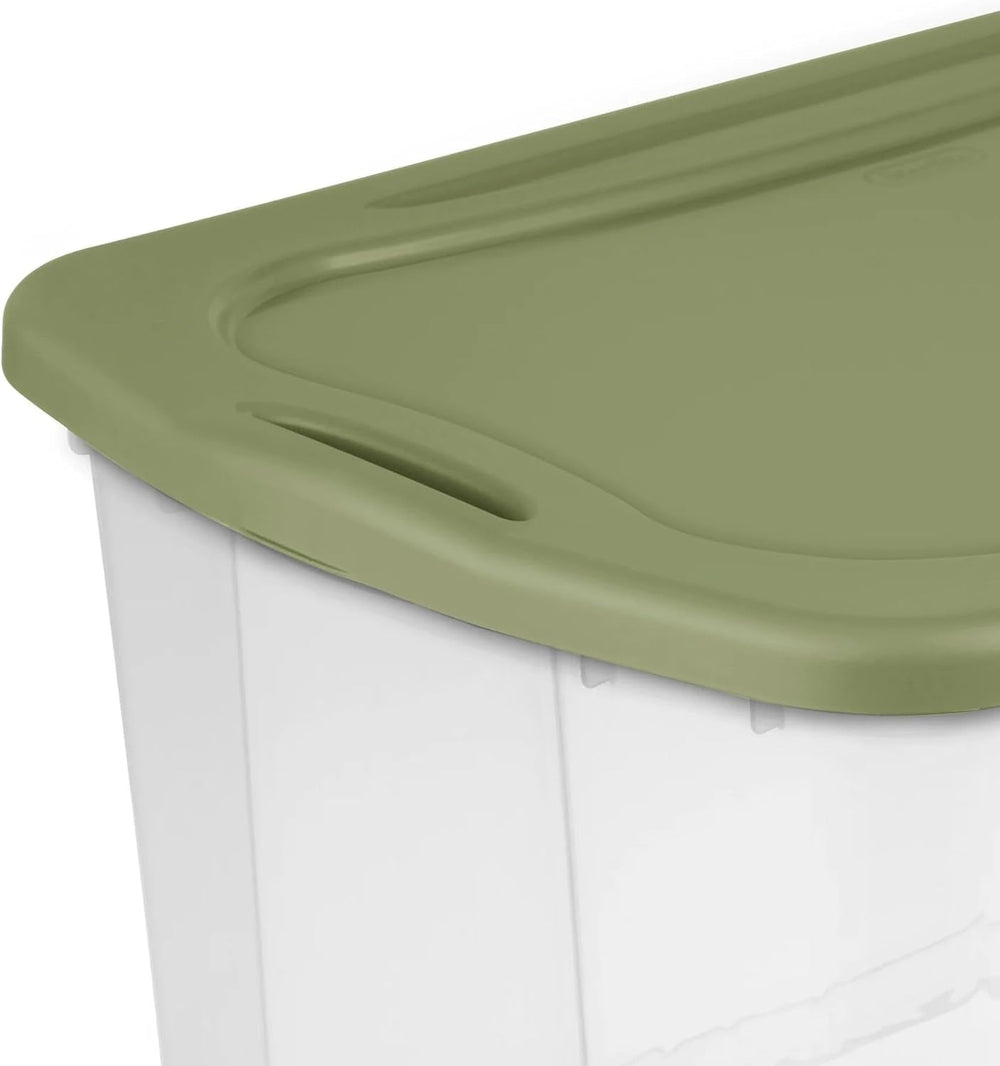 Extra-Large 120 Quart Clear Plastic Storage Bin (2-Pack) with Full-Grip Handl...