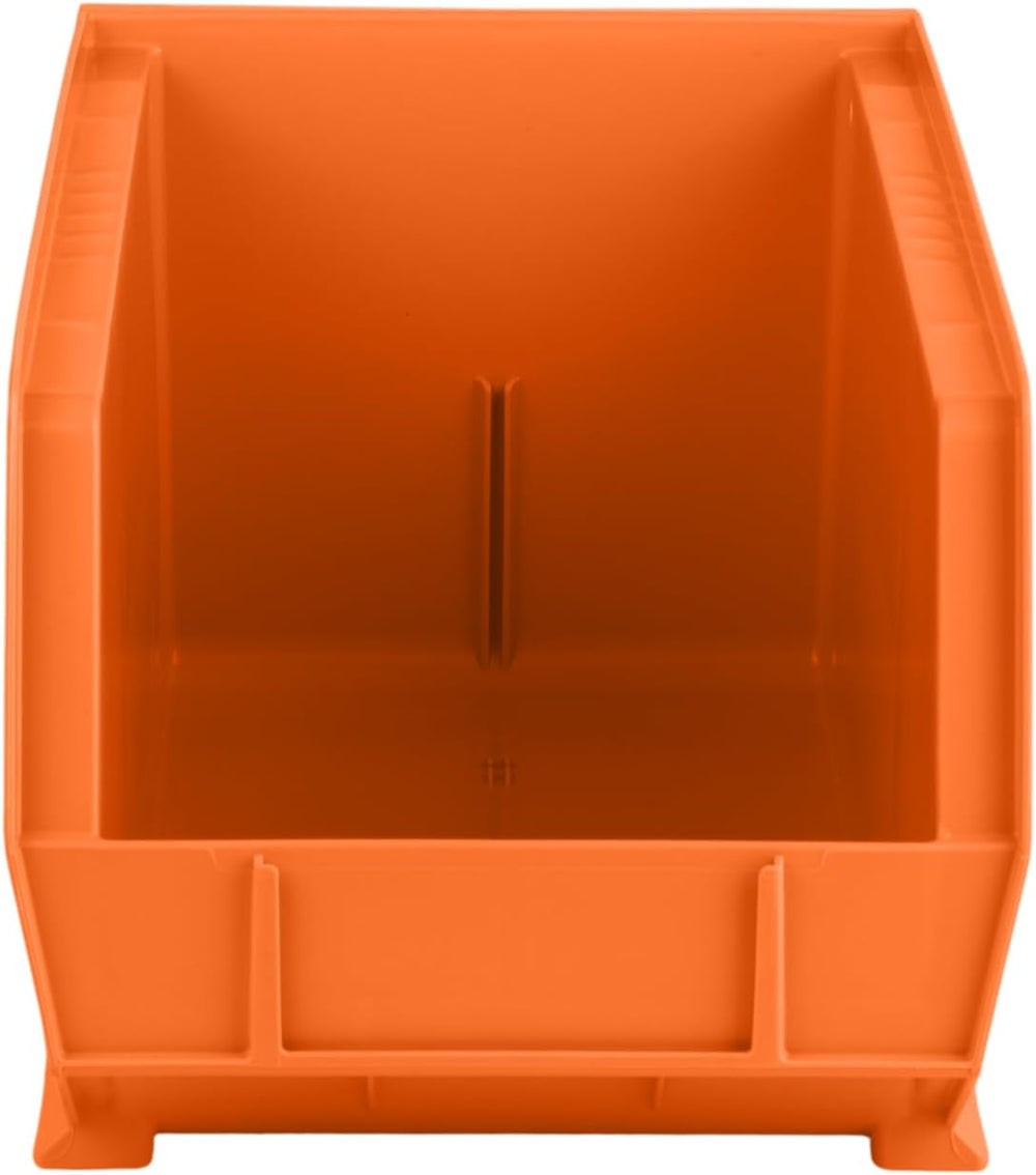 15" x 8" x 7" (6 Pack) Plastic Stackable Storage Bin, Orange