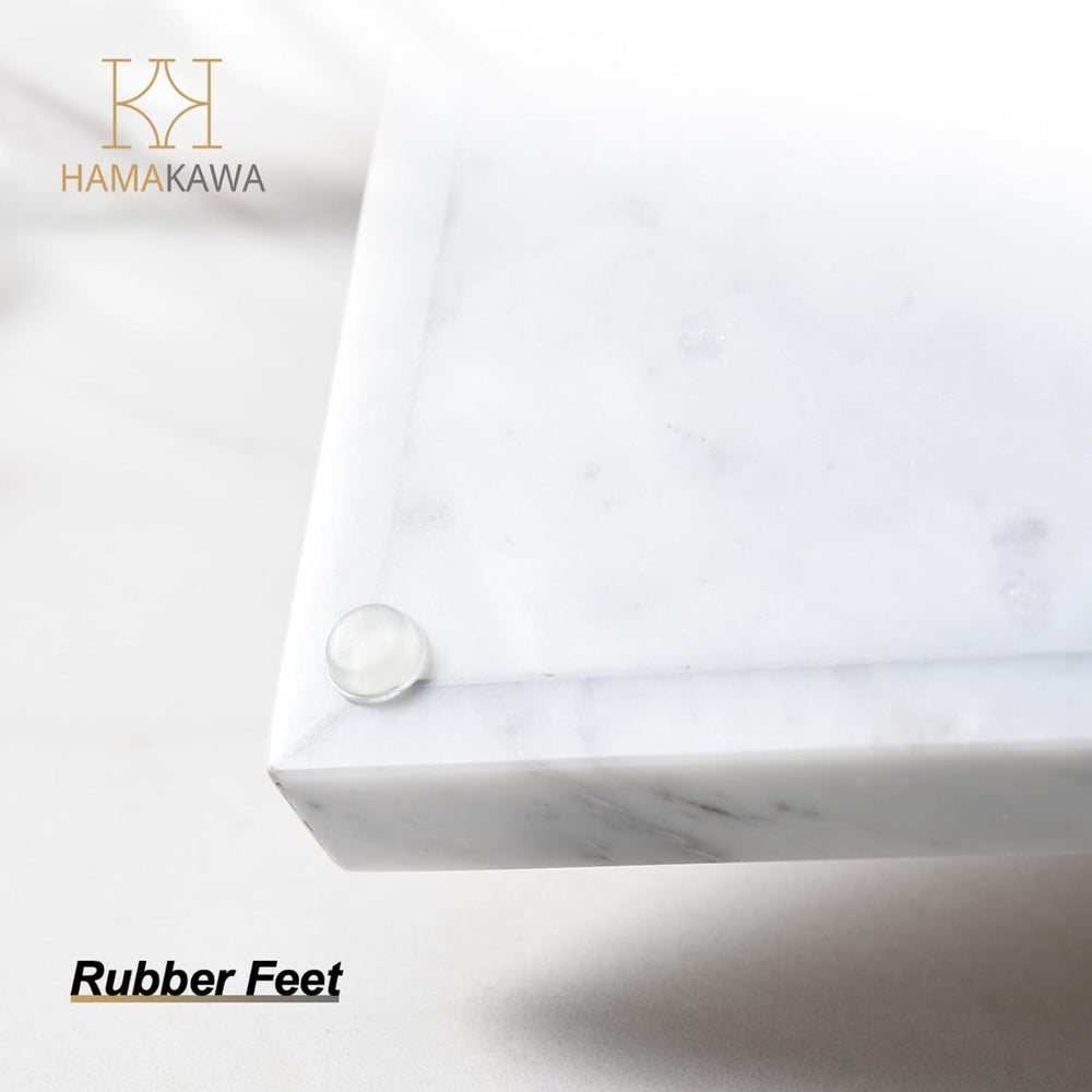Italian Marble Vanity Tray, Real Natural Bathroom Tray 12 inch