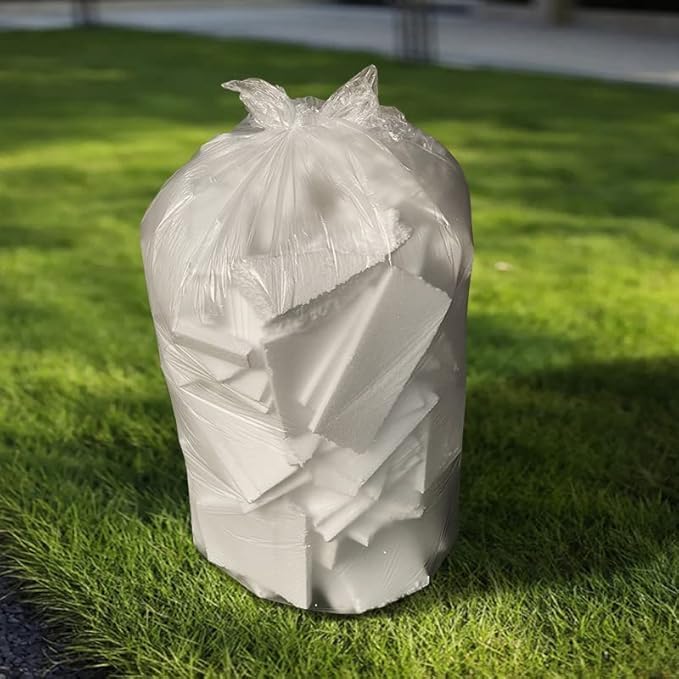 TYPLASTICS 33 Gallon Clear Trash Can Liners, 500 count, 33" x 40"