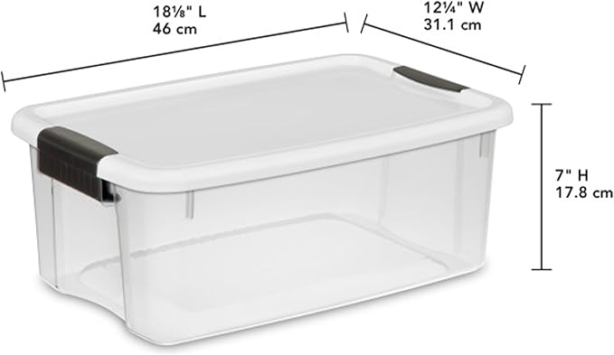 Sterilite 24-Pack Ultra Latching Box, Storage Bins