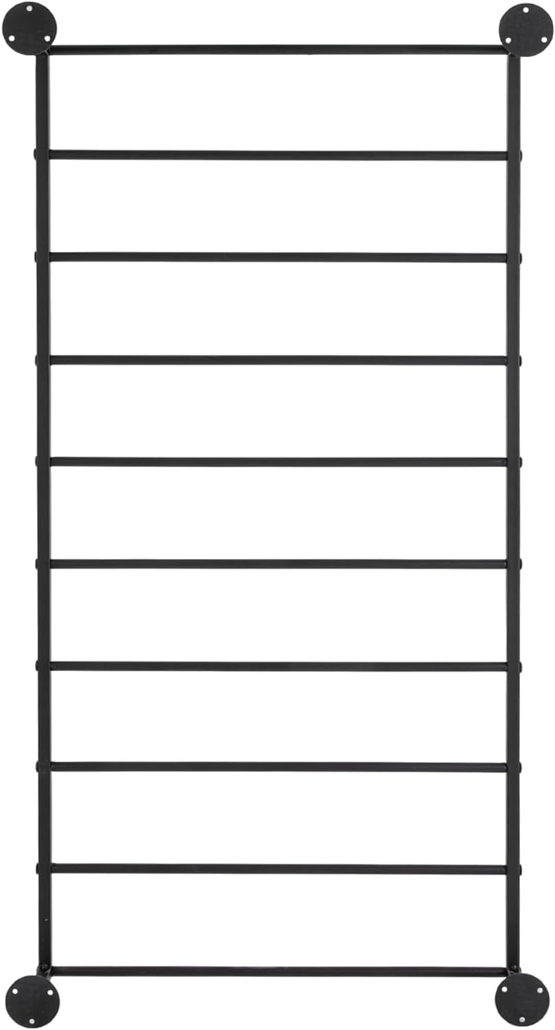 10 Tier Wall Mounted Tie Rack Scarf Display Stand Belt Pants Hangers Scarves ...