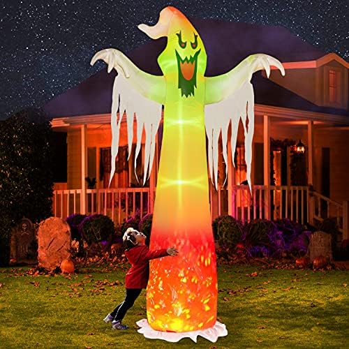 Hourleey 9 FT Halloween Inflatables Outdoor, Halloween Blow Up Yard Decoratio...