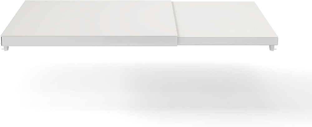 Cream White Adjustable Shelf for Closet (L:18.9-35.4in D:11.81 in)